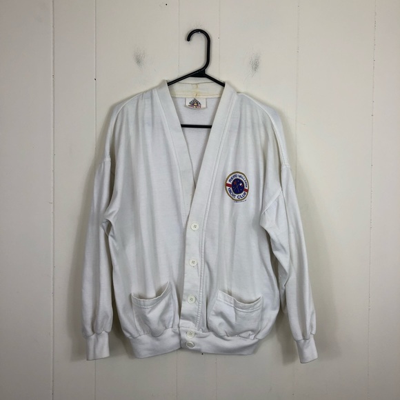 Vintage 1987 Puerto Vallarta Yacht Club Cardigan - Picture 1 of 10